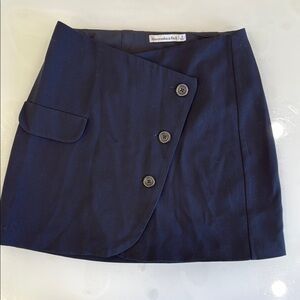 Abercrombie & Fitch Mini Skirt | Small | Very Dark Blue/Black